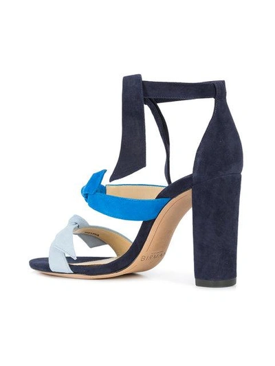 Shop Alexandre Birman Bow Detail Heeled Sandals In Blue