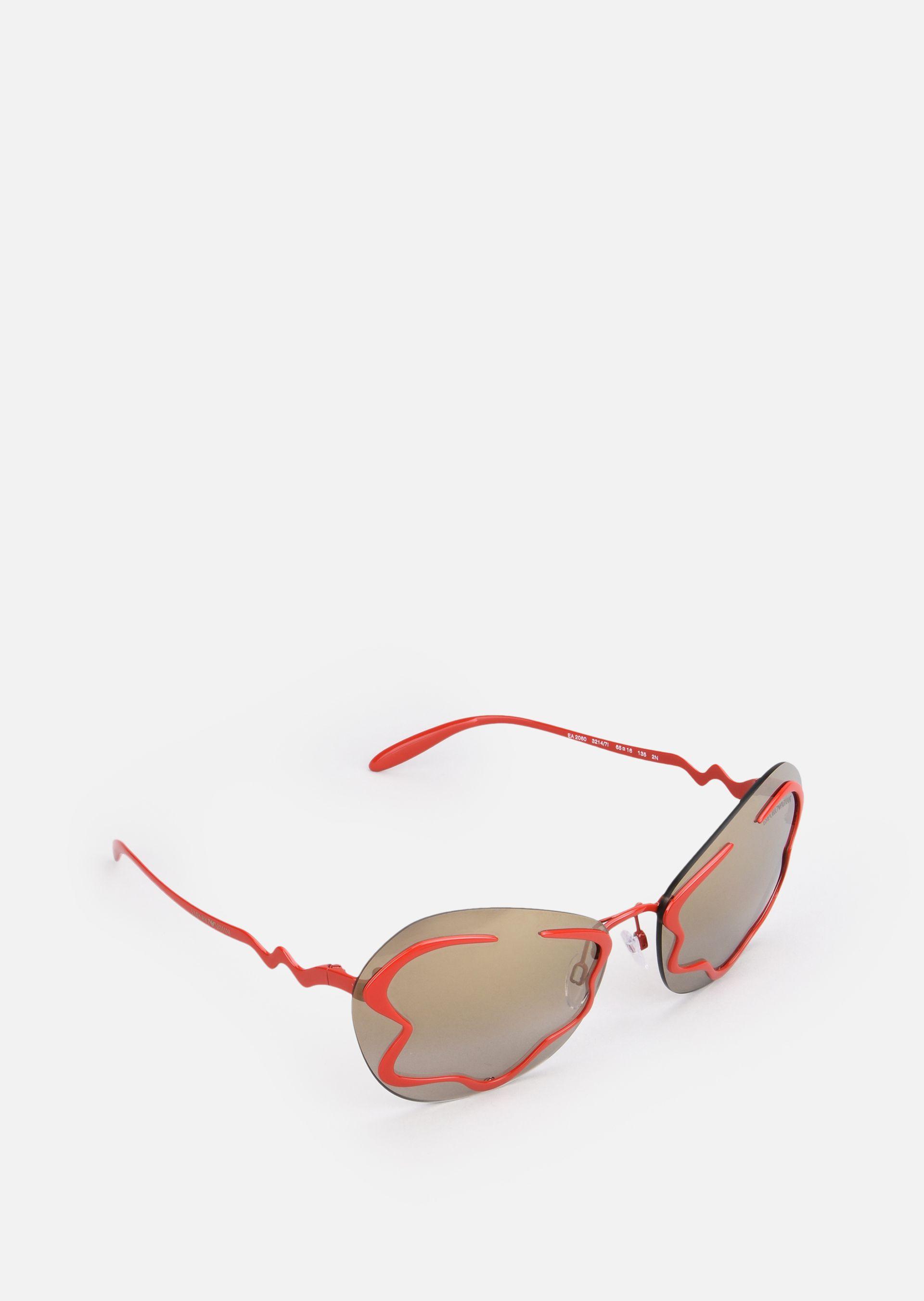 emporio armani red sunglasses