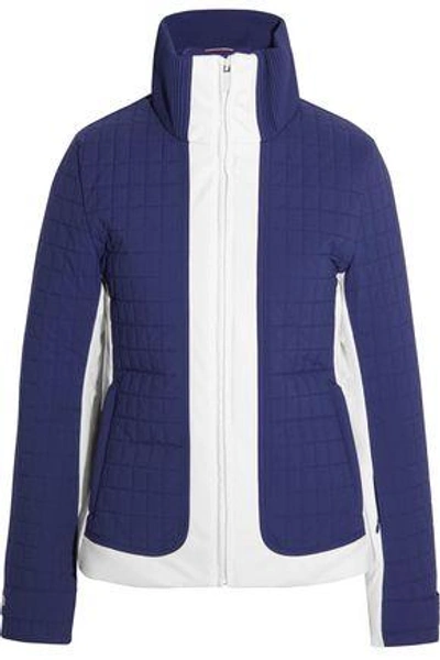 Shop Fusalp Woman Two-tone Quilted Shell Jacket Navy