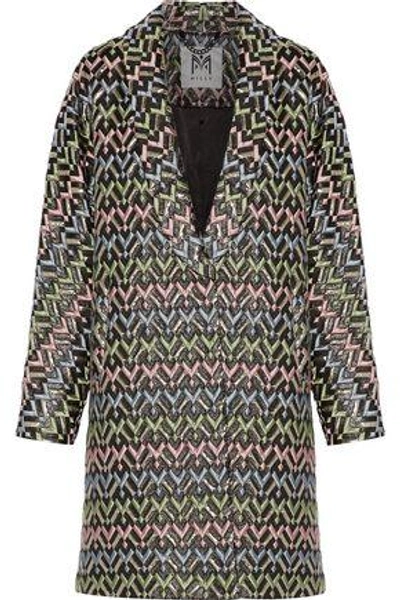 Shop Milly Woman Lola Brocade Coat Brass