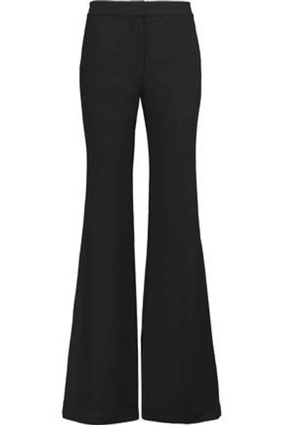 Shop Tibi Anson Crepe Flared Pants In Black