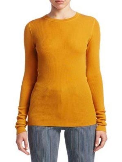 Shop Theory Mirzi Merino Wool Sweater In Papaya