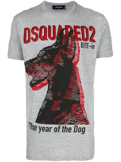 Shop Dsquared2 The Year Of The Dog Print T-shirt In White