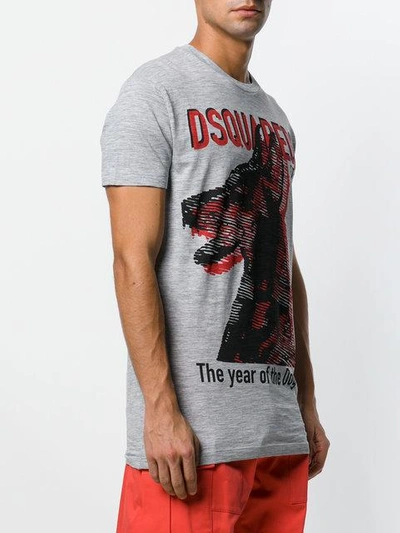 Shop Dsquared2 The Year Of The Dog Print T-shirt In White