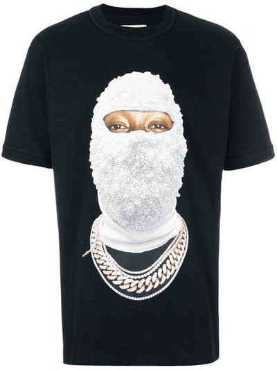 Shop Ih Nom Uh Nit Gold Face Print T-shirt - Black