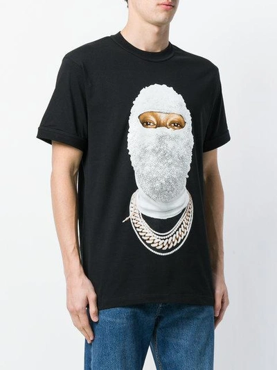 Shop Ih Nom Uh Nit Gold Face Print T-shirt - Black