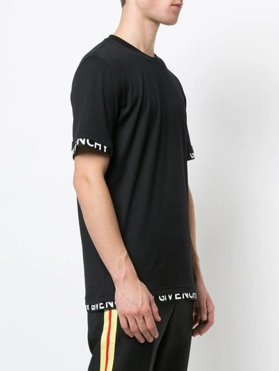 Givenchy Half Band Crewneck T-shirt In Black | ModeSens