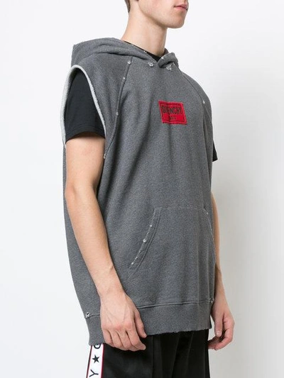 Shop Givenchy Distressed Sleeveless Hoody