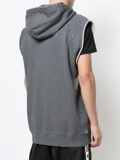 Shop Givenchy Distressed Sleeveless Hoody