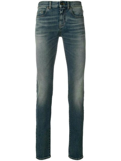 Shop Saint Laurent Slim Fit Jeans In Blue