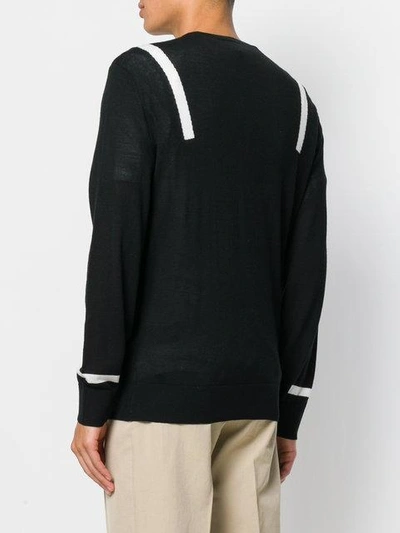 Shop Neil Barrett Stripe Detail Sweater