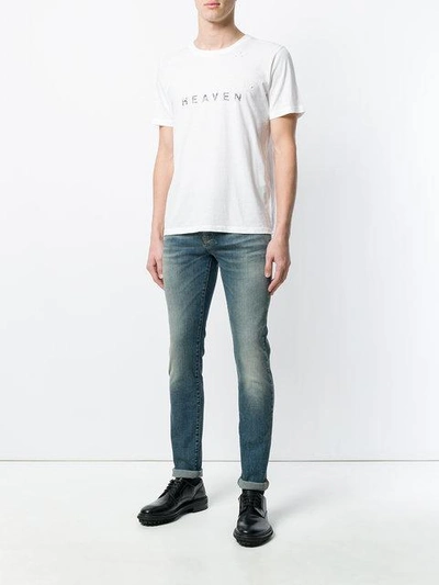 Shop Saint Laurent Heaven Print T-shirt - White