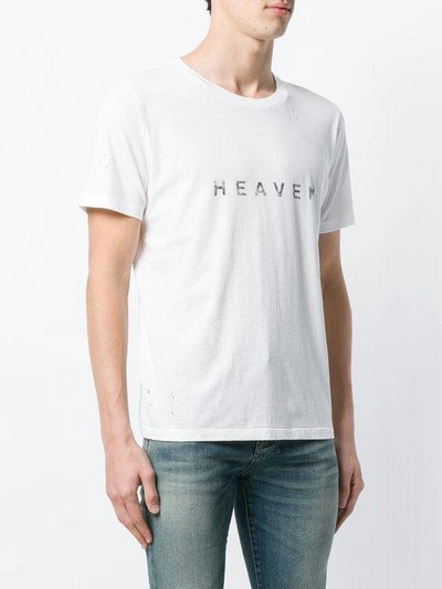 Shop Saint Laurent Heaven Print T-shirt - White