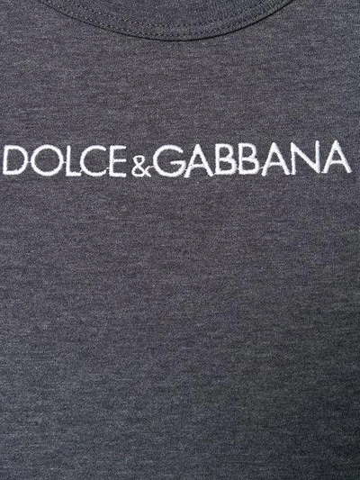 Shop Dolce & Gabbana Logo Print T In Grey