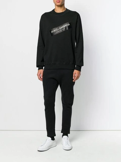 Shop Dolce & Gabbana Branded Sweatshirt - Black