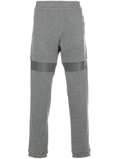 Wool Pant With Fake Leather In Grey