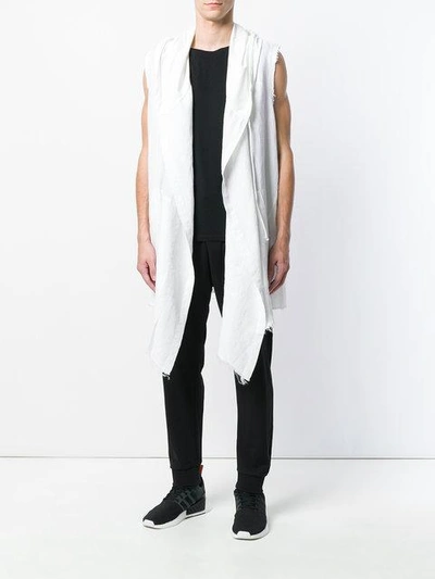 Shop Lost & Found Rooms Sleeveless Longline Cardigan - White