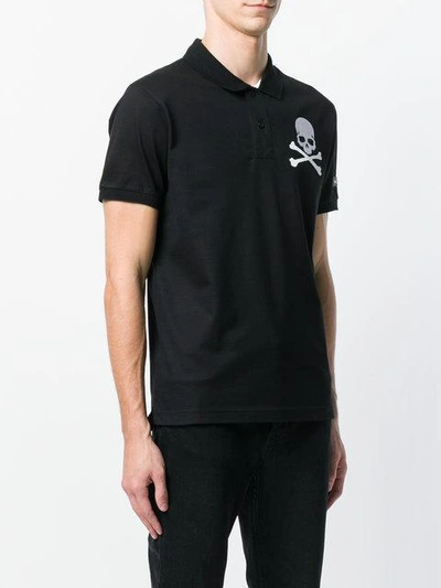 Shop Philipp Plein Double Colors Polo Shirt - Black