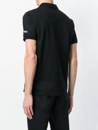 Shop Philipp Plein Double Colors Polo Shirt - Black