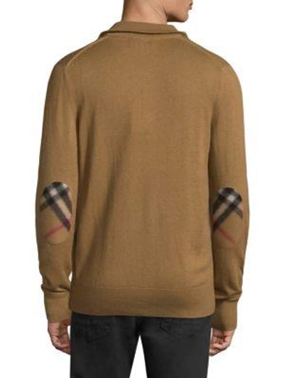Shop Burberry Rawlins Half Zip Sweater In Grey