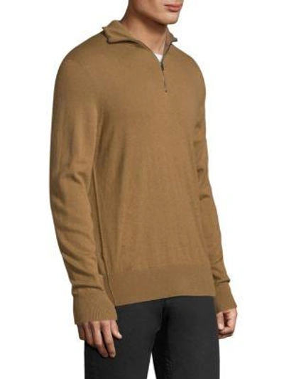 Shop Burberry Rawlins Half Zip Sweater In Grey