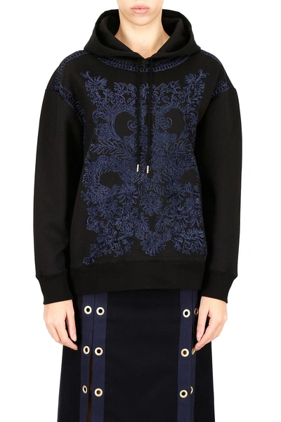 Shop Stella Mccartney Cornely Embroidery Hoodie In Blacknero