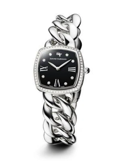 Shop David Yurman Albion 27mm Stainless Steel Quartz Watch With Diamonds In Silver