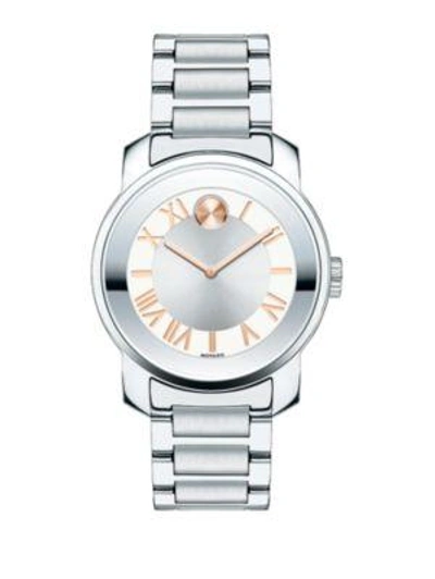 Shop Movado Bold Luxe Stainless Steel Bracelet Watch/32mm In Silver