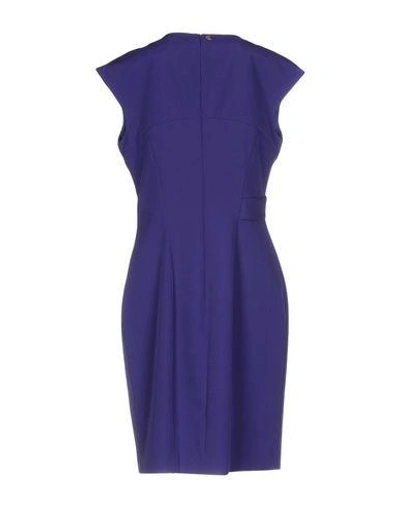 Shop Versace Short Dress In Purple