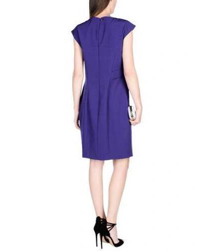 Shop Versace Short Dress In Purple