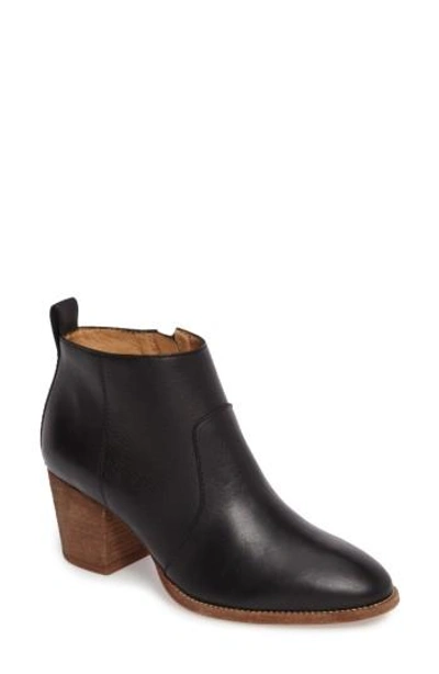 Shop Madewell Brenner Bootie In True Black Leather
