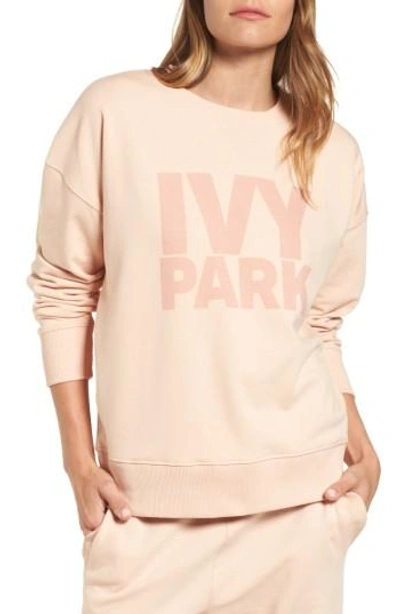 Shop Ivy Park Logo Sweatshirt In Blush