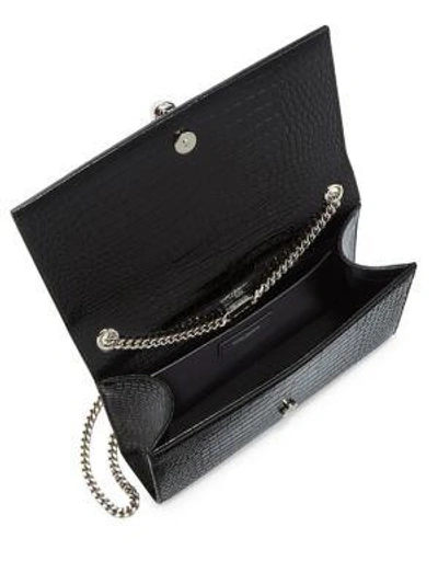 Shop Saint Laurent Medium Kate Leather Crossbody Bag In Noir