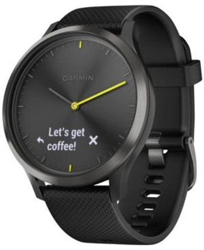 Shop Garmin Vivomove Hr Black Silicone Strap Hybrid Smart Watch 43mm