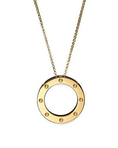 Shop Roberto Coin 18k Yellow Gold Pois Moi Circle Pendant Necklace, 16