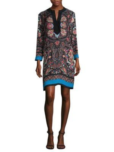 Shop Etro Garden Paisley Tunic In Black Multi