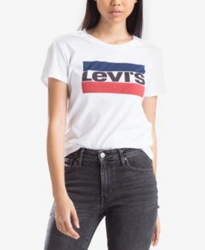 Shop Levi's Perfect Cotton Graphic T-shirt In White