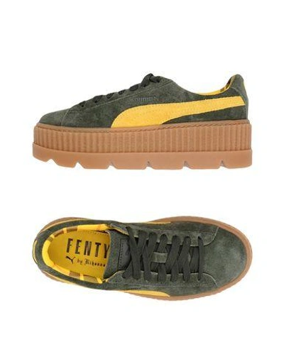 Shop Fenty X Puma Sneakers In Military Green