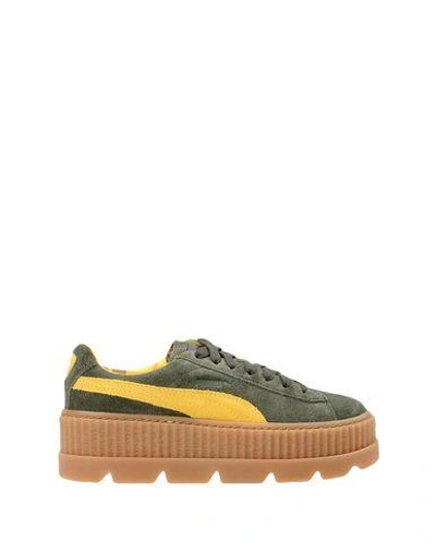 Shop Fenty X Puma Sneakers In Military Green