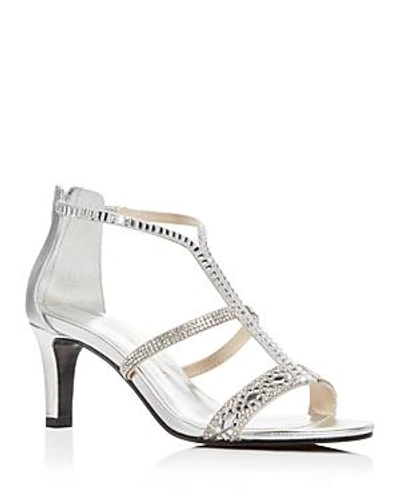 Shop Caparros Women's Loretta Embellished Strappy Sandals In Silver