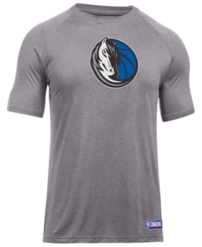 Shop Under Armour Men's Dallas Mavericks Primary Logo T-shirt In Heather Gray