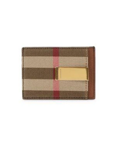 Shop Burberry Grainy Chase Leather Card Case In Chestnut