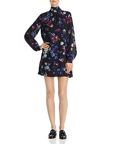 Shop Milly Sherie Silk Dress In Painted Floral