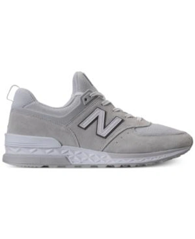 Shop New Balance Men's 574 Suede Casual Sneakers From Finish Line In White