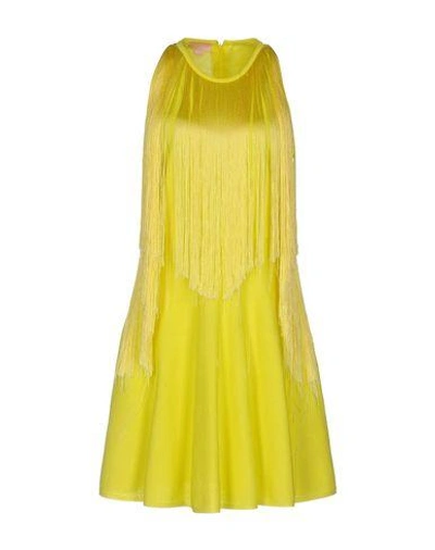 Shop Giamba Short Dress In Yellow