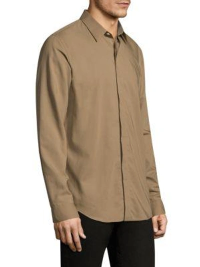 Shop Theory Levy Button-down Shirt In Shadow