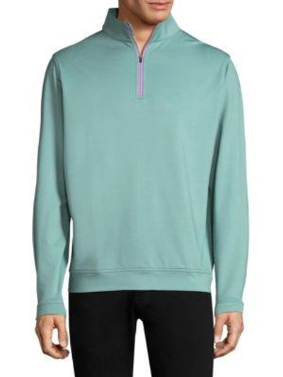 Shop Peter Millar Half-zip Sweater In Smoke