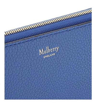 Shop Mulberry Grained Leather Zip-around Wallet In Fiery Red