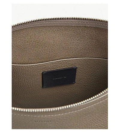 Shop Allsaints Mori Leather Hobo Bag In Mink Grey