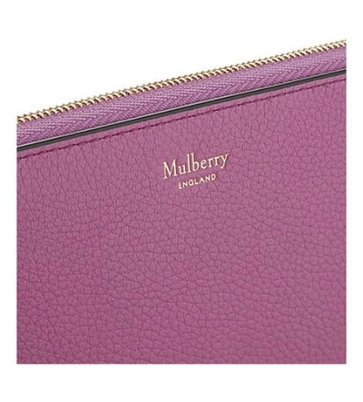 Shop Mulberry Grained Leather Zip-around Wallet In Orchid